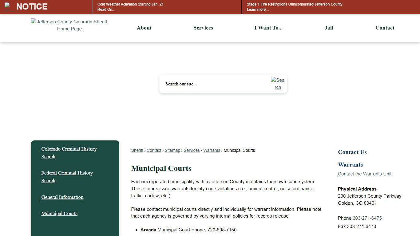 Municipal Courts | Jefferson County, CO